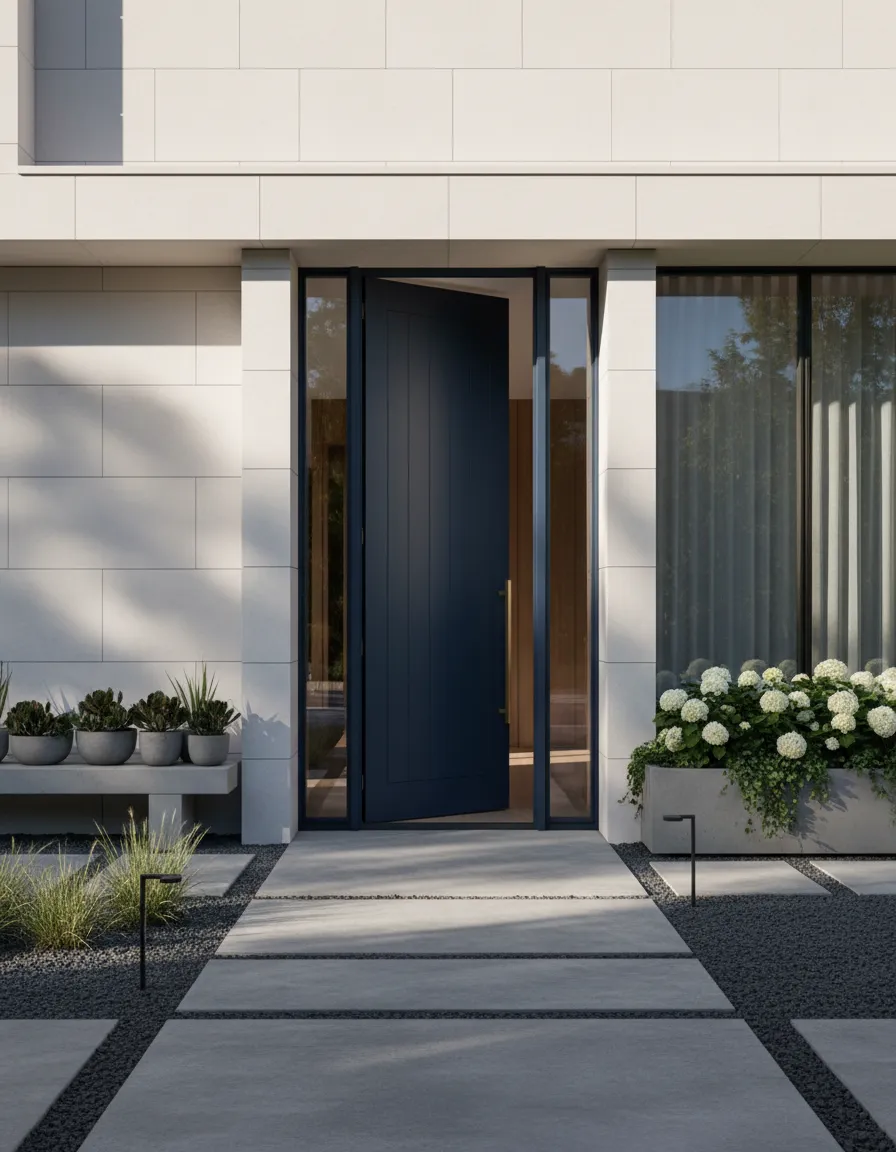 A clean, well-managed property exterior and entry