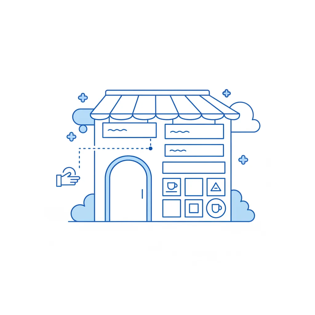 A storefront with customizable banners and product tiles