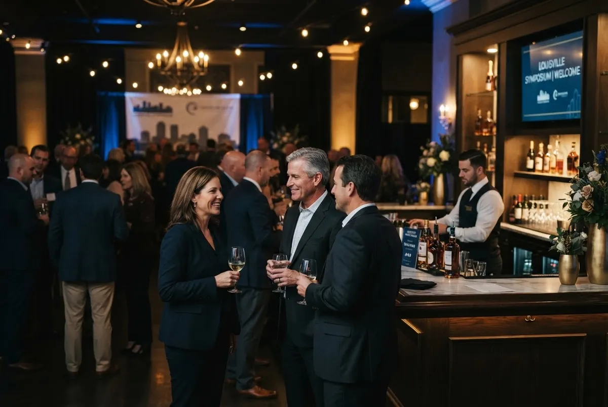 High-level civic and business symposium reception in Louisville