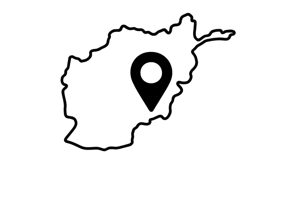 Mapa estilizado do Brasil com marcador de localização