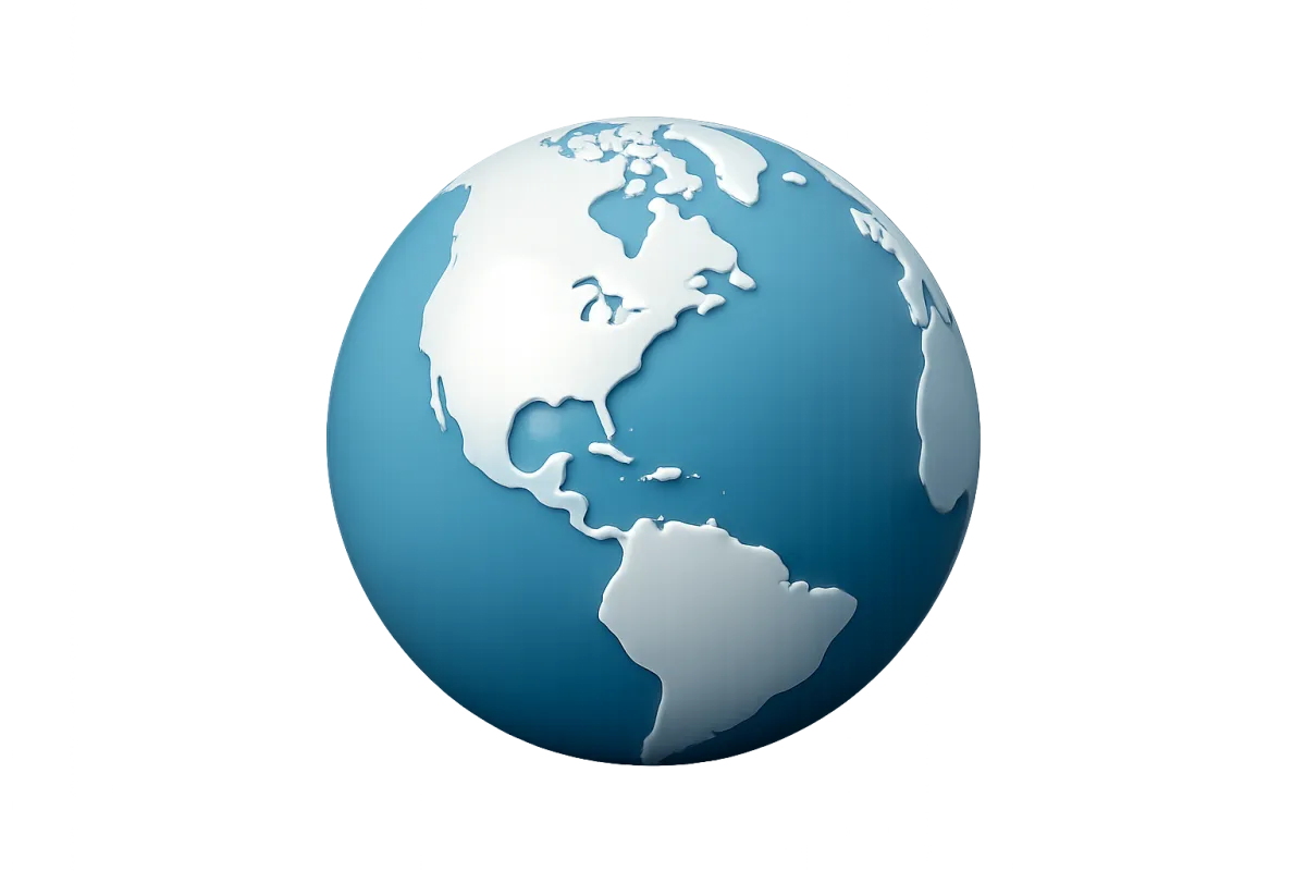 Glossy globe icon
