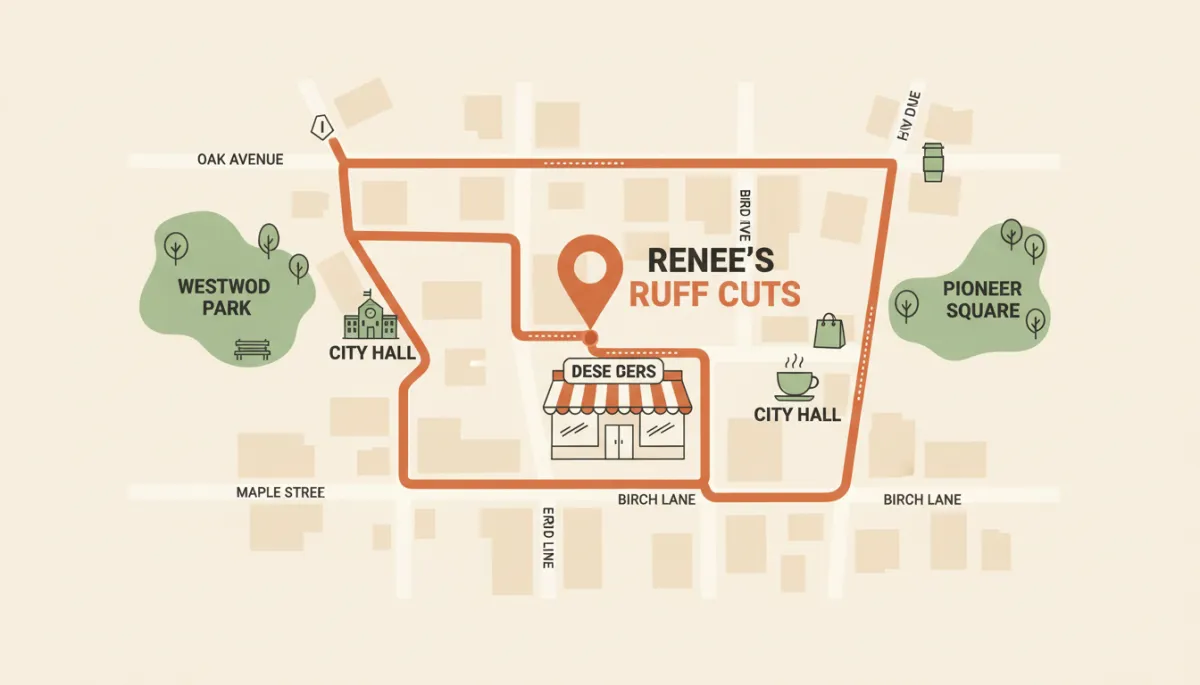 Map to Renee's Ruff Cuts