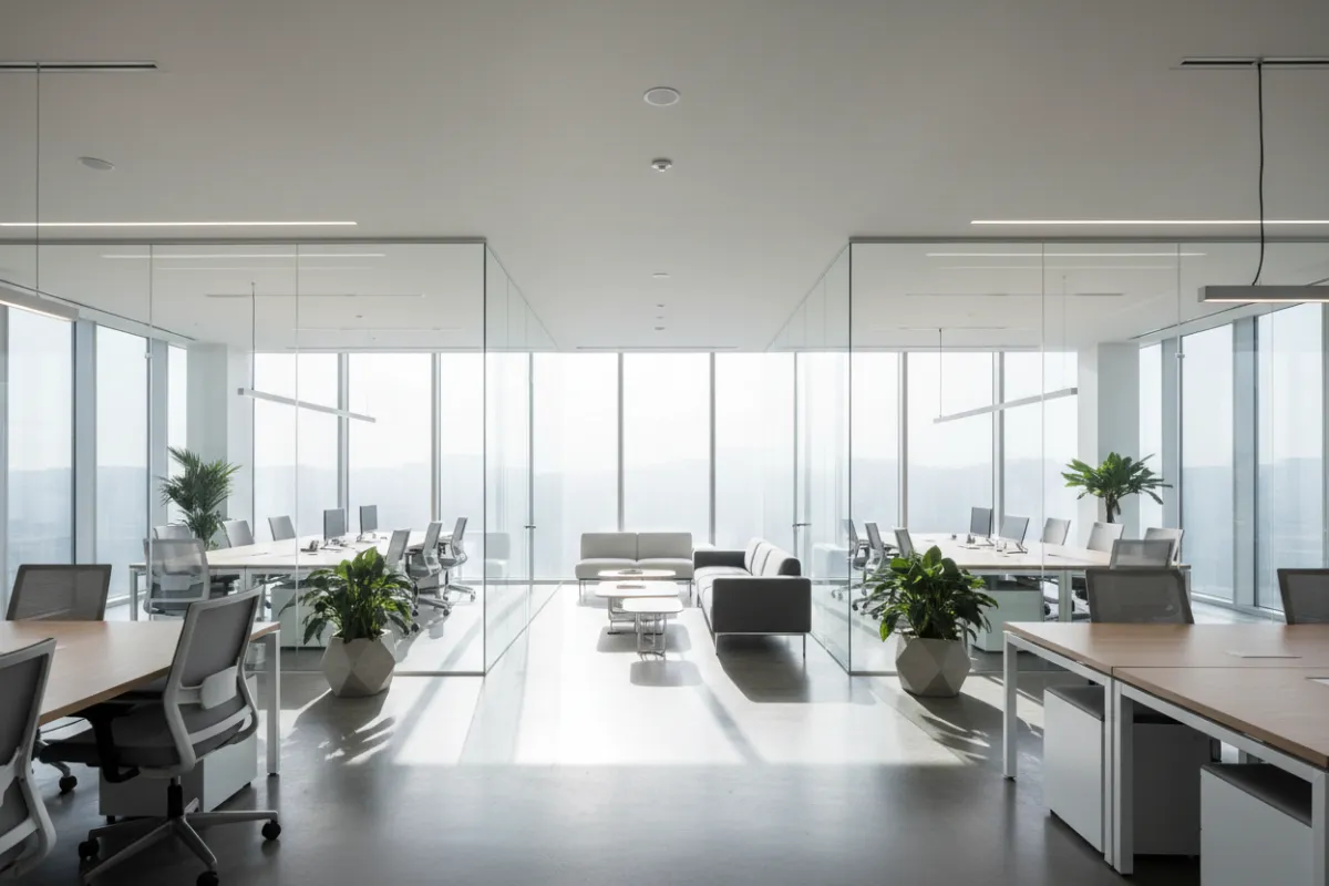 Contemporary office space constructed by your business