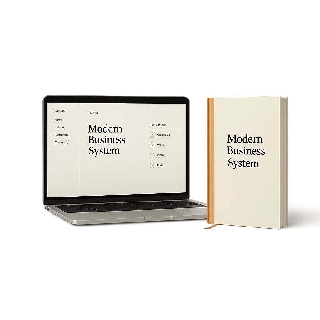 Minimalist representation of the CSCP Modern Business System Course materials