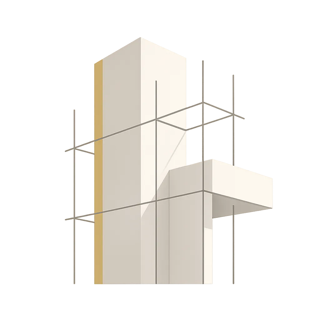 Minimal abstract graphic representing structure