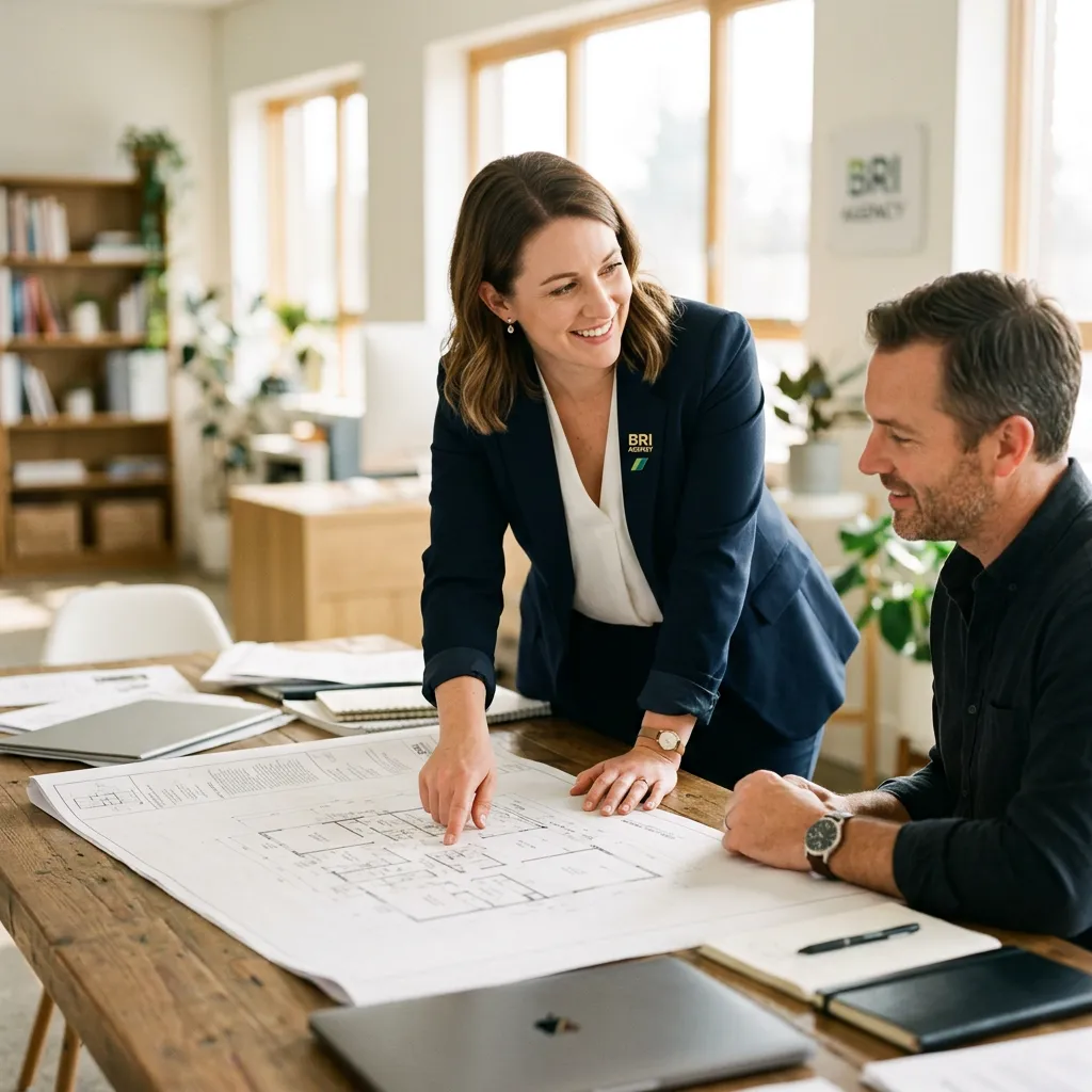 Specialist collaborating with contractor