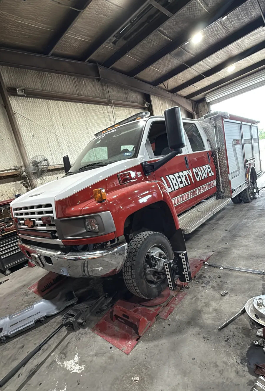 Fire department truck alignment