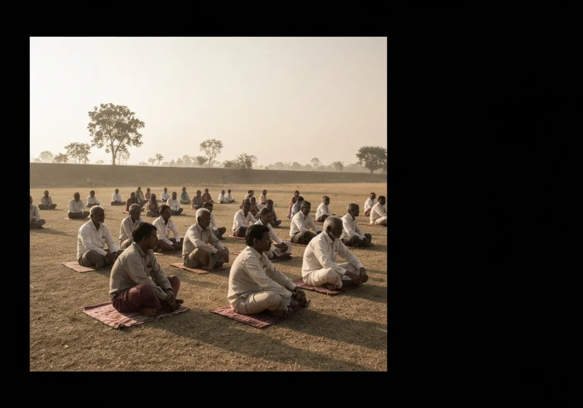 Archival photo of early Madhuvan gathering