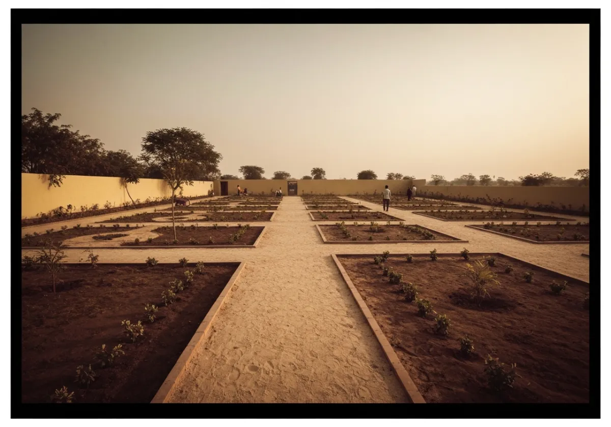 Archival photo of Madhuvan grounds expansion