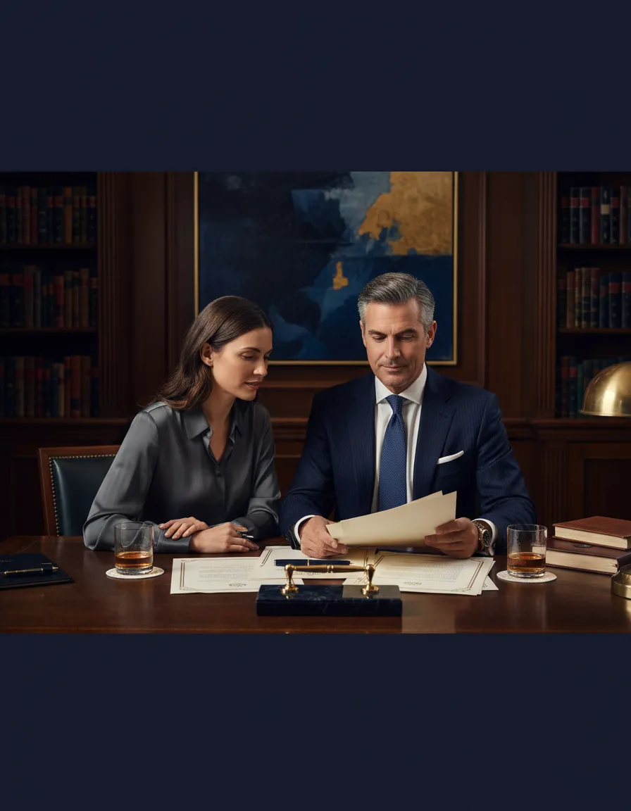 A sophisticated private client interaction setting