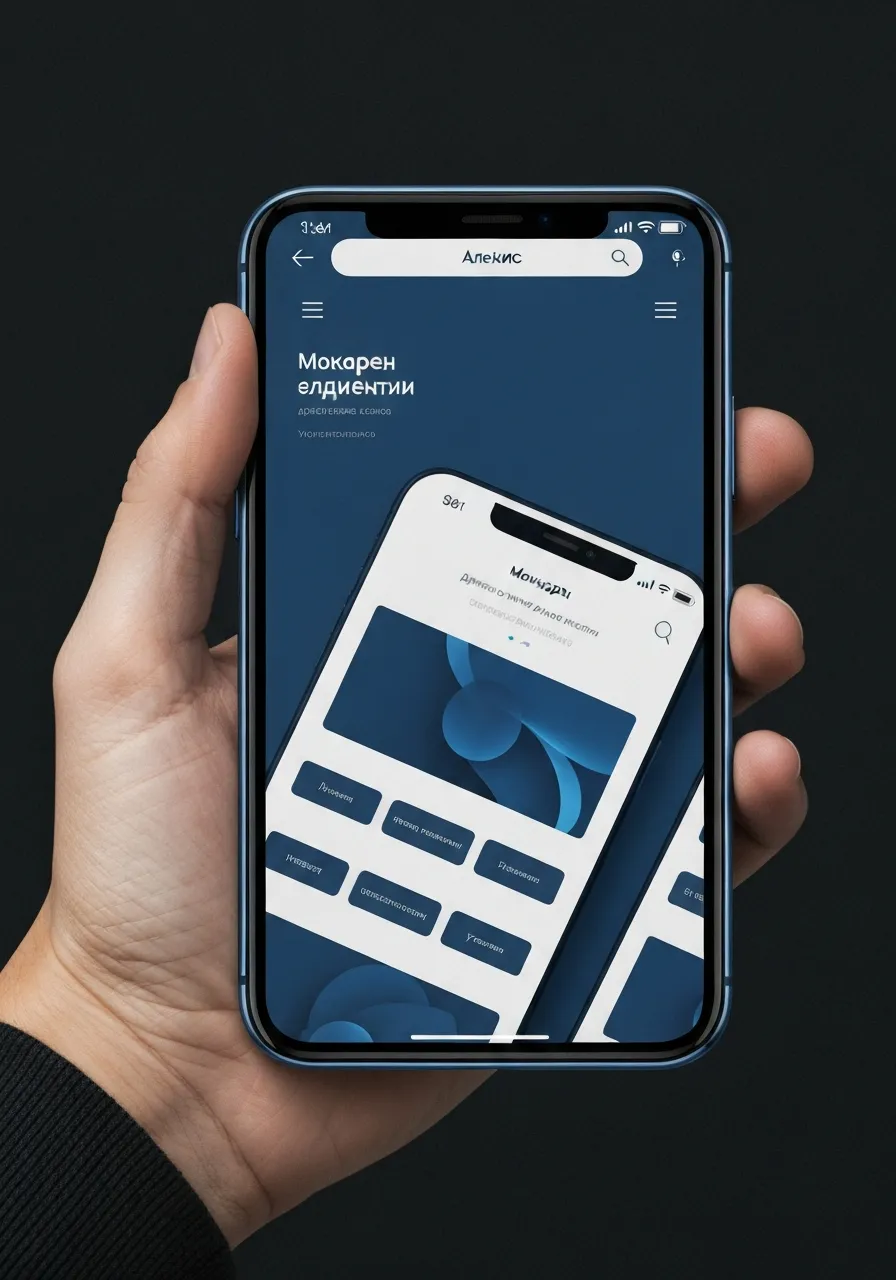 High-converting modern mobile website mockup