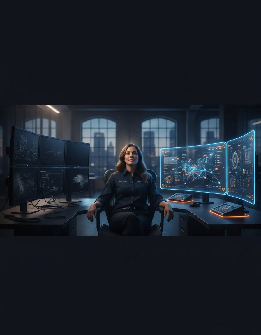 Chaotic HVAC dispatch setting transitioning into calm control through AI automation