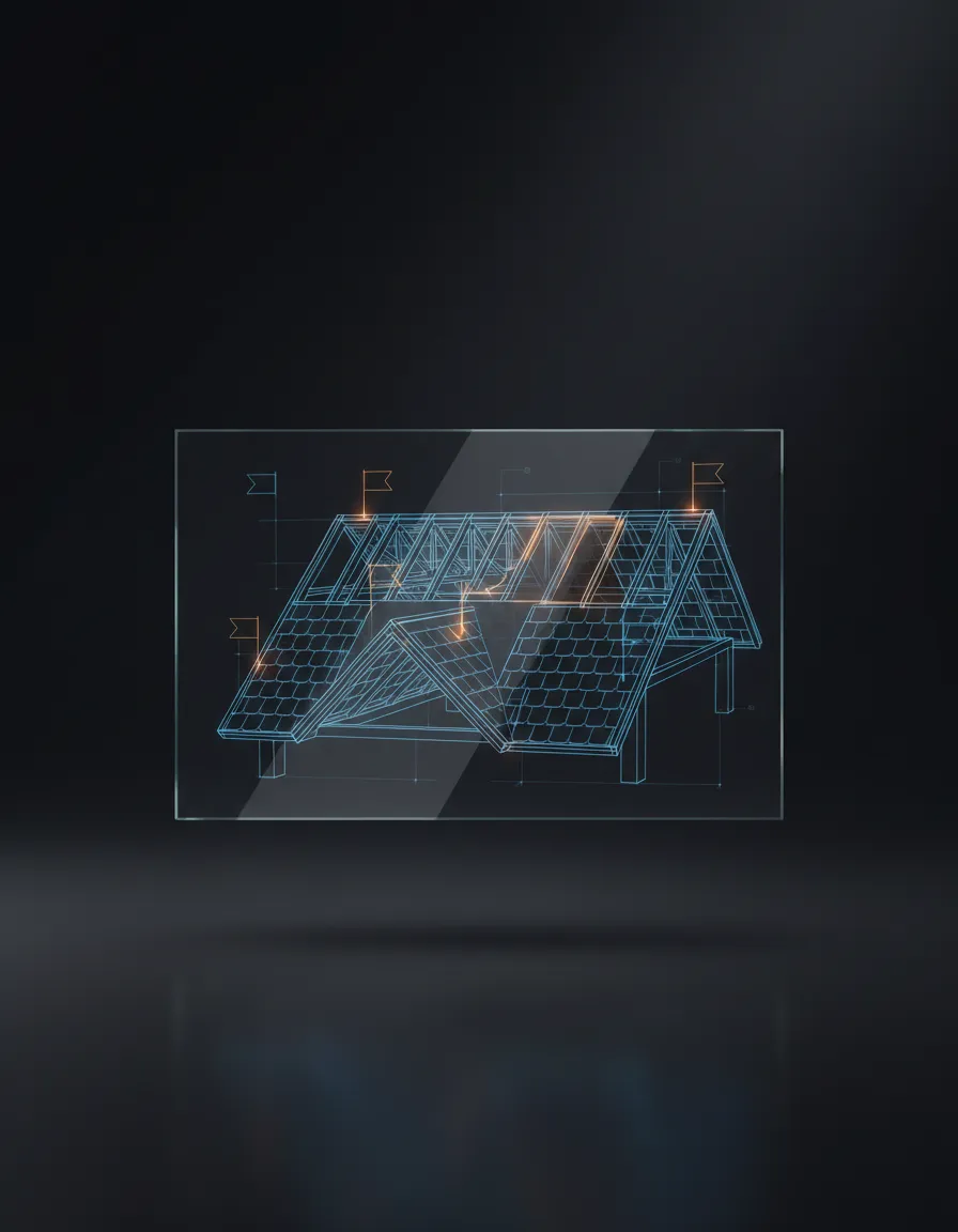 Roofing structure analysis blueprint