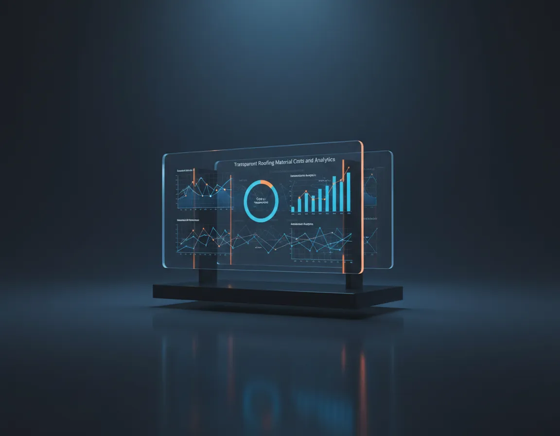 Dashboard showing transparent roofing material costs and data analytics