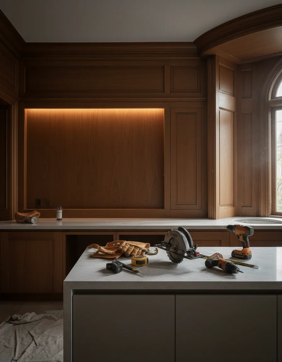 Intérieur rénové d'une maison classique montréalaise