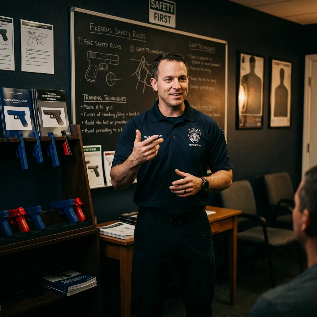 Certified tactical and defensive firearm training instructor classroom