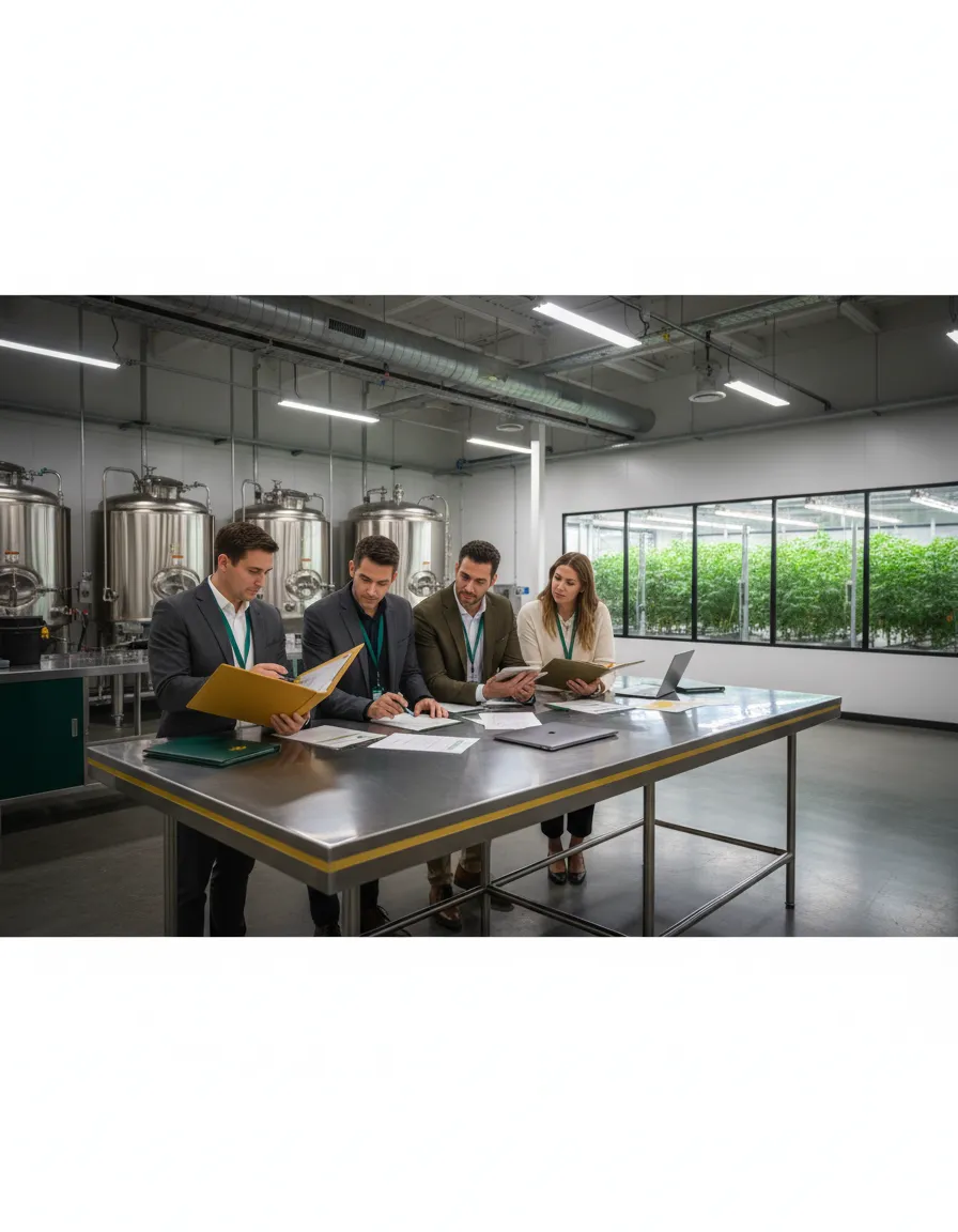 Consultants collaborating with business executives
