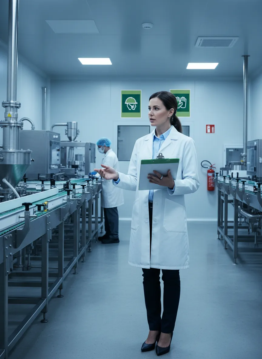 Compliance inspection professional conducting an audit