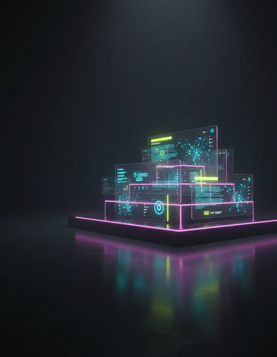 Futuristic AI Operating System Command Center