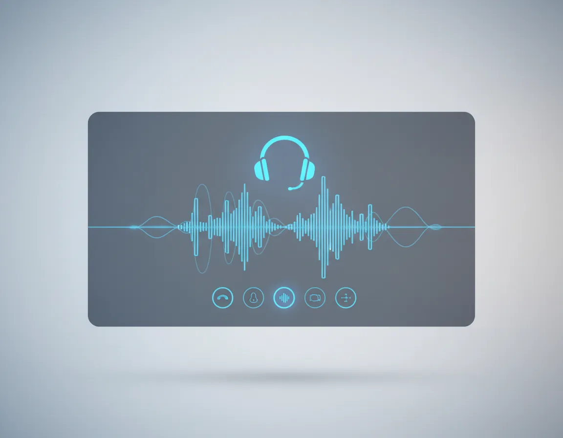 AI Voice Receptionist Audio Interaction Mockup