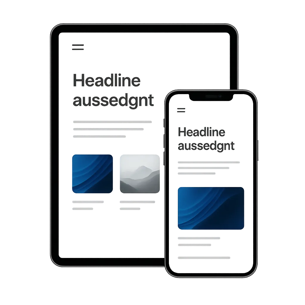 Premium Website Design Device Mockup