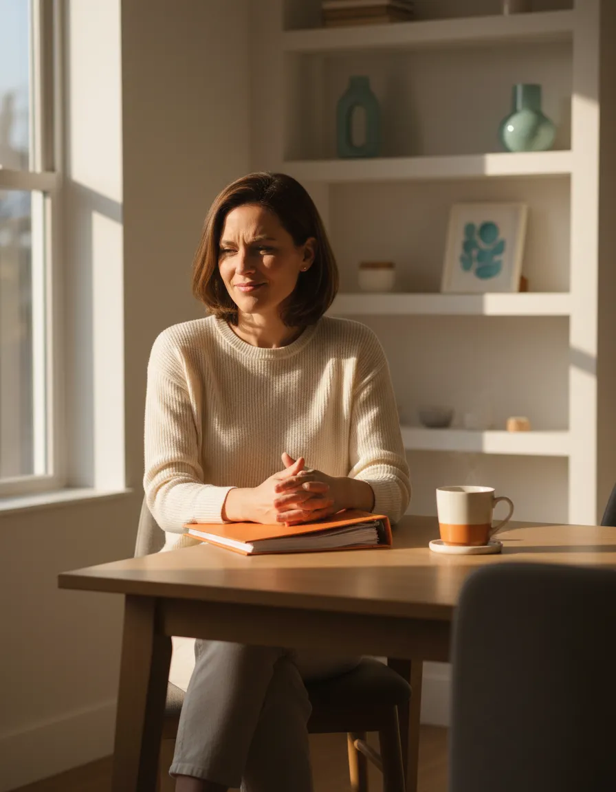 Stressed homeowner transitioning to a relaxed, fast property sale
