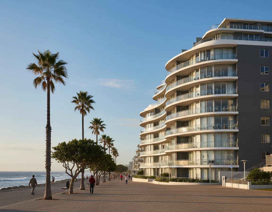 Modern Atlantic Seaboard apartment block near the ocean