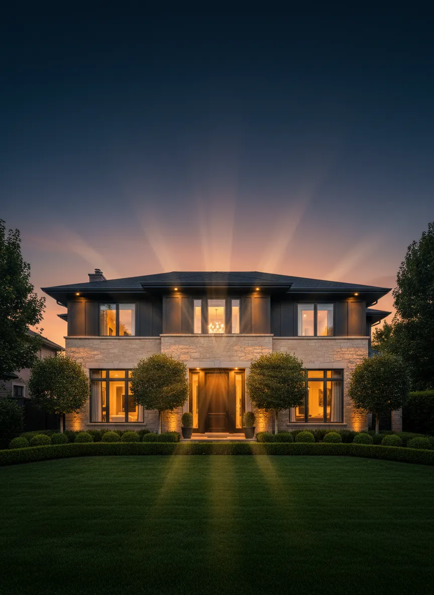 Luxury real estate property exterior for sellers