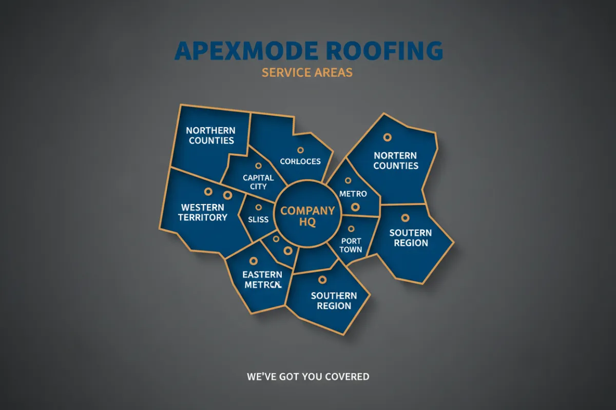 ApexMode service area map showing regions covered