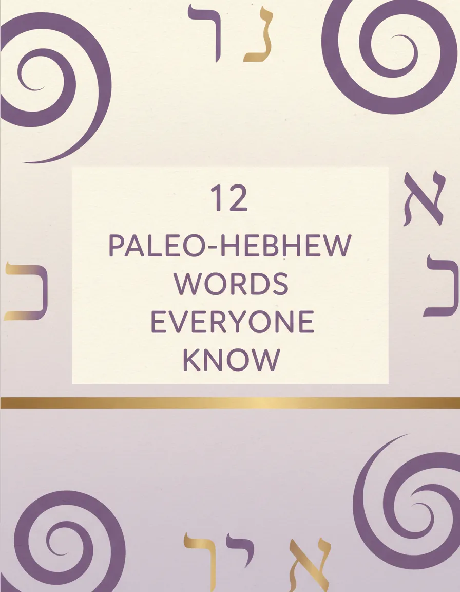 Cover placeholder for Paleo-Hebrew word guide