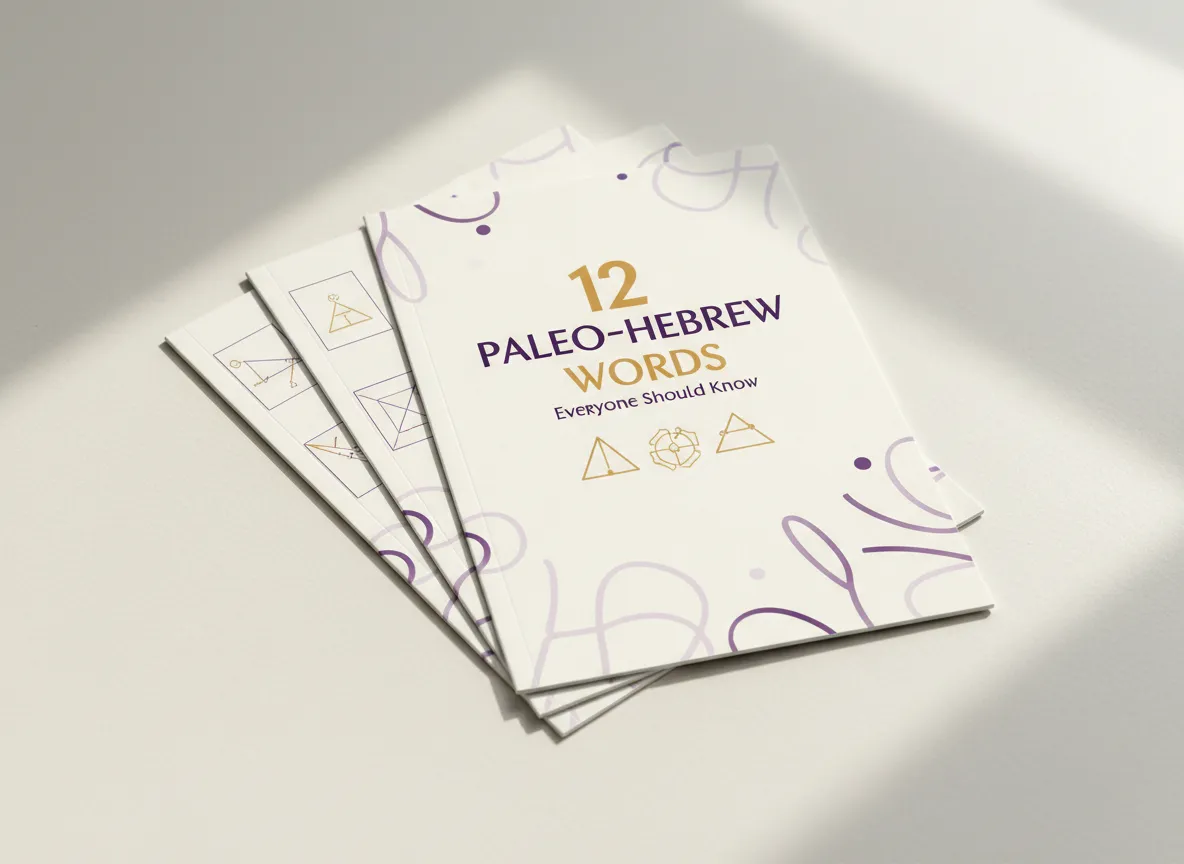 Mockup of 12 Paleo-Hebrew Words Everyone Should Know PDF guide
