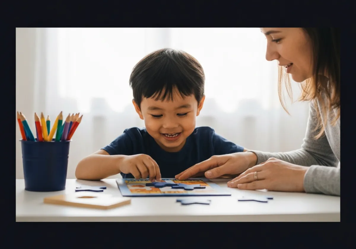 Confident student achieving success in early foundations