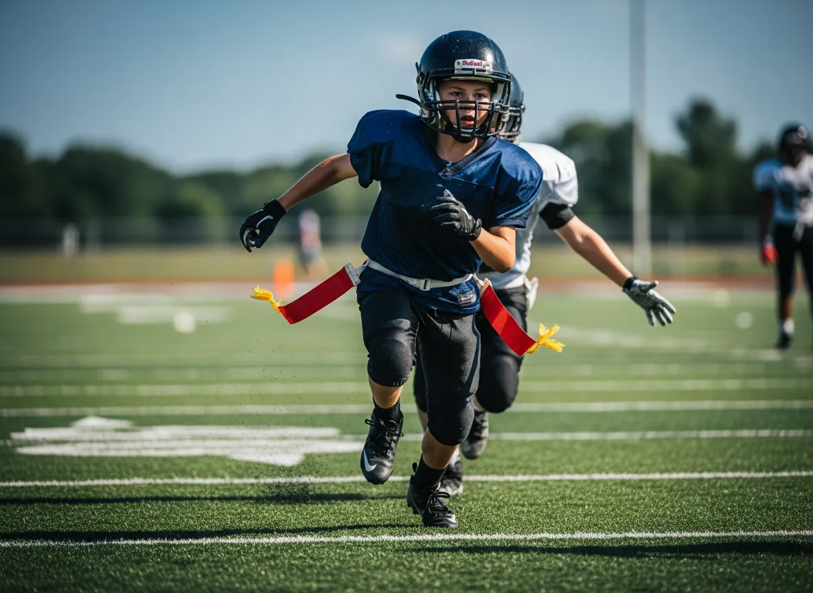 Serious player running