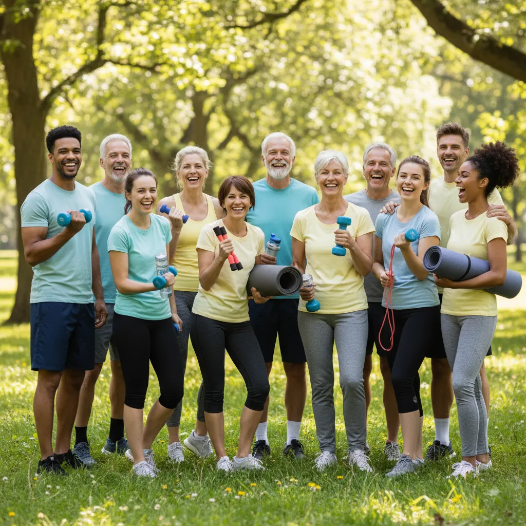 A minimalist flat illustration of a person tying their running shoes on a gym mat, with a water bottle and towel beside them. The background is a soft gradient, evoking a fresh start and readiness for action, symbolizing the first step in a fitness journey.