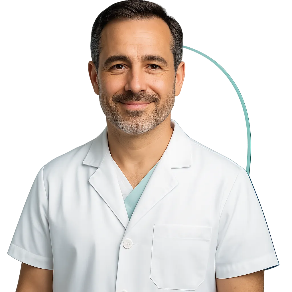 Portrait of the lead dentist at Smile Suite Dental Studio