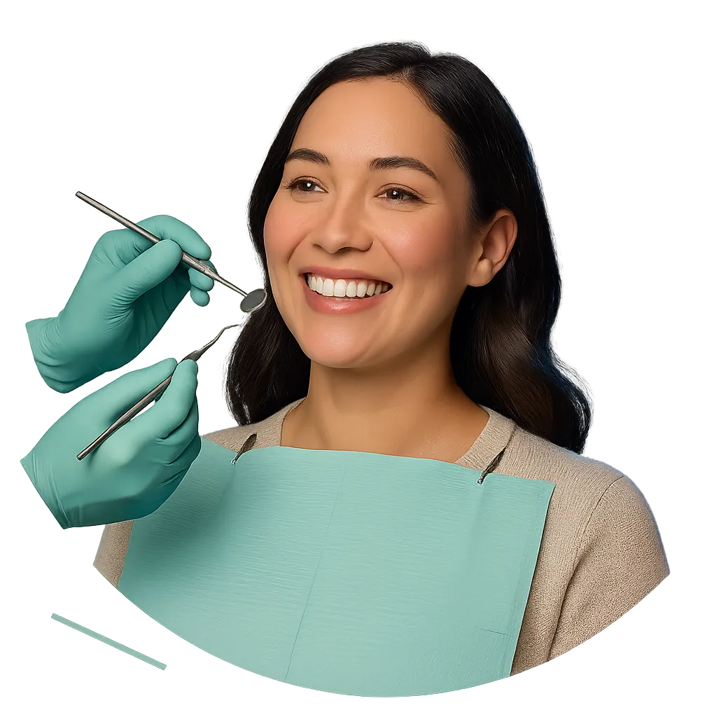 Smiling patient experiencing comfortable dental care