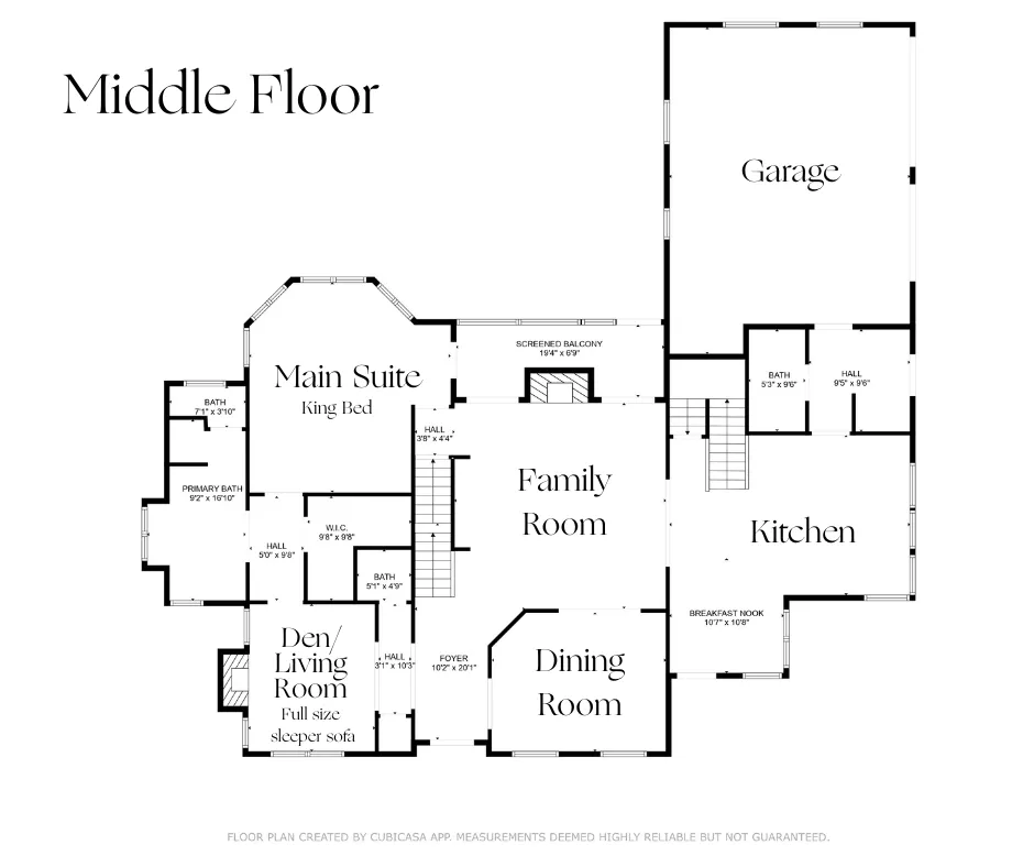 Middle Floor Plan