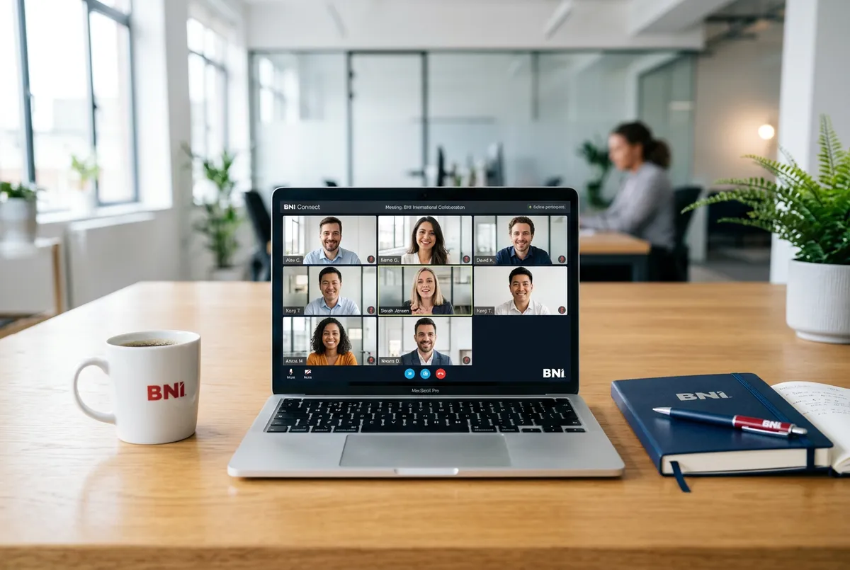 Efektivní online videokonference profesionálů z moderního kancelářského prostředí