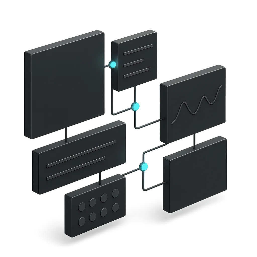 Technical architecture diagram and GoHighLevel automation pipeline dashboard interface
