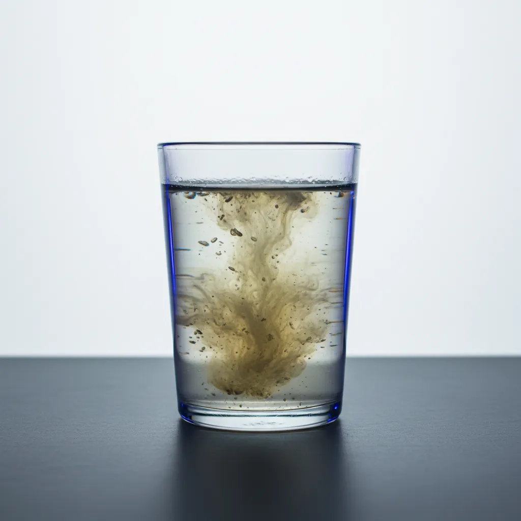 Cloudy unhealthy water before