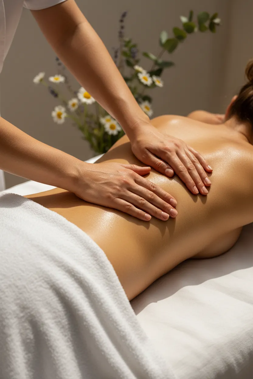 Professional hands-on massage therapy in a warm studio space