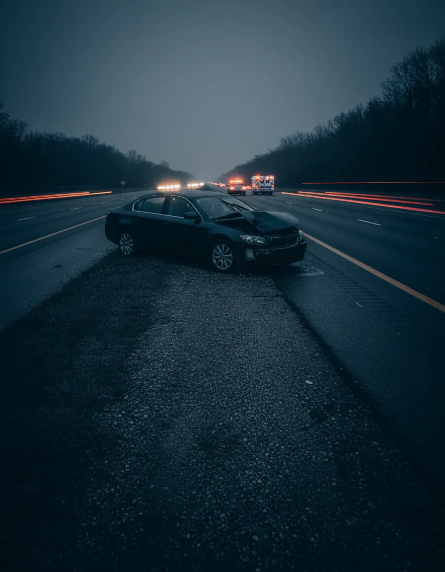 Scene of a Missouri highway accident