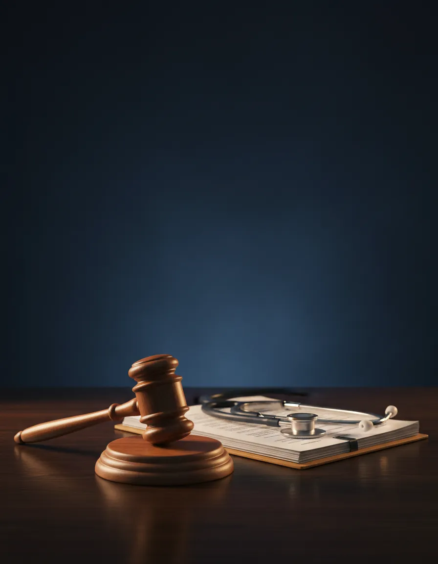 Legal professional reviewing personal injury case files