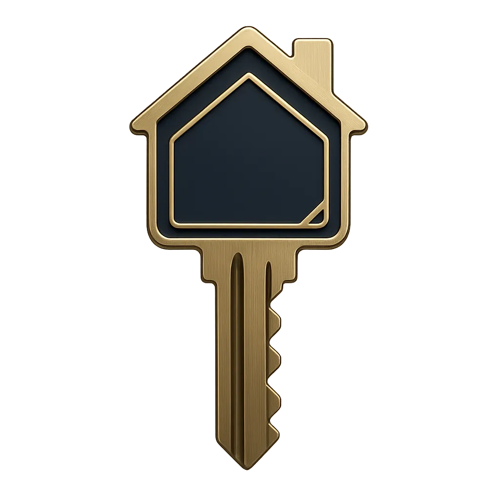 Premium ornate key symbolizing luxury home valuation