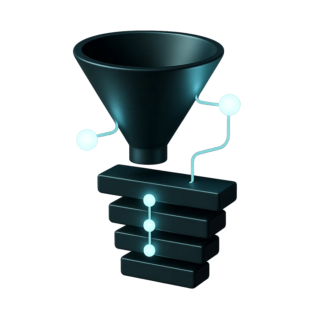 3D visualization of connected digital systems and CRM nodes