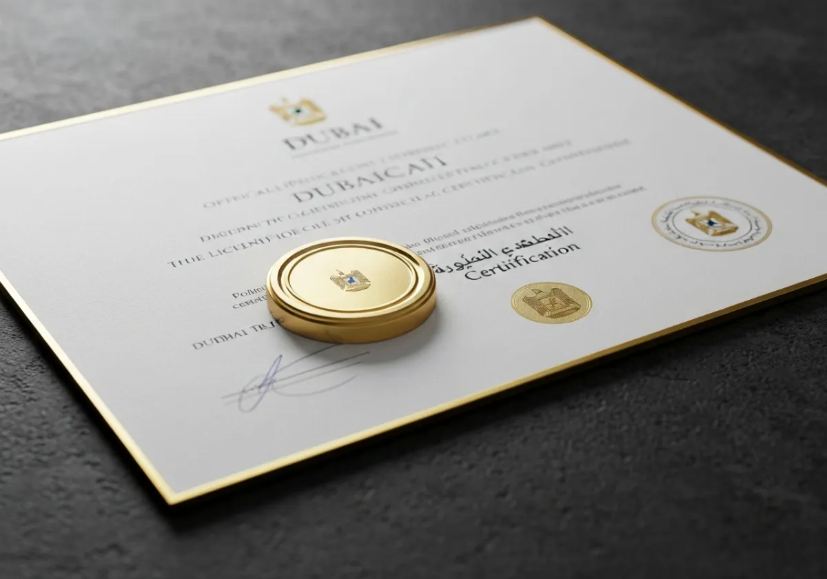 Dubai DED Licensed gold certifications