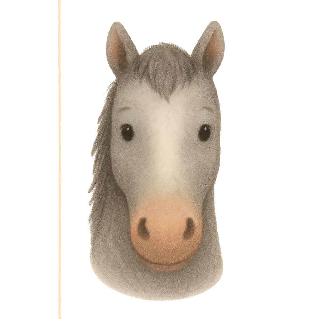 Close up photo of horse face named Apollo