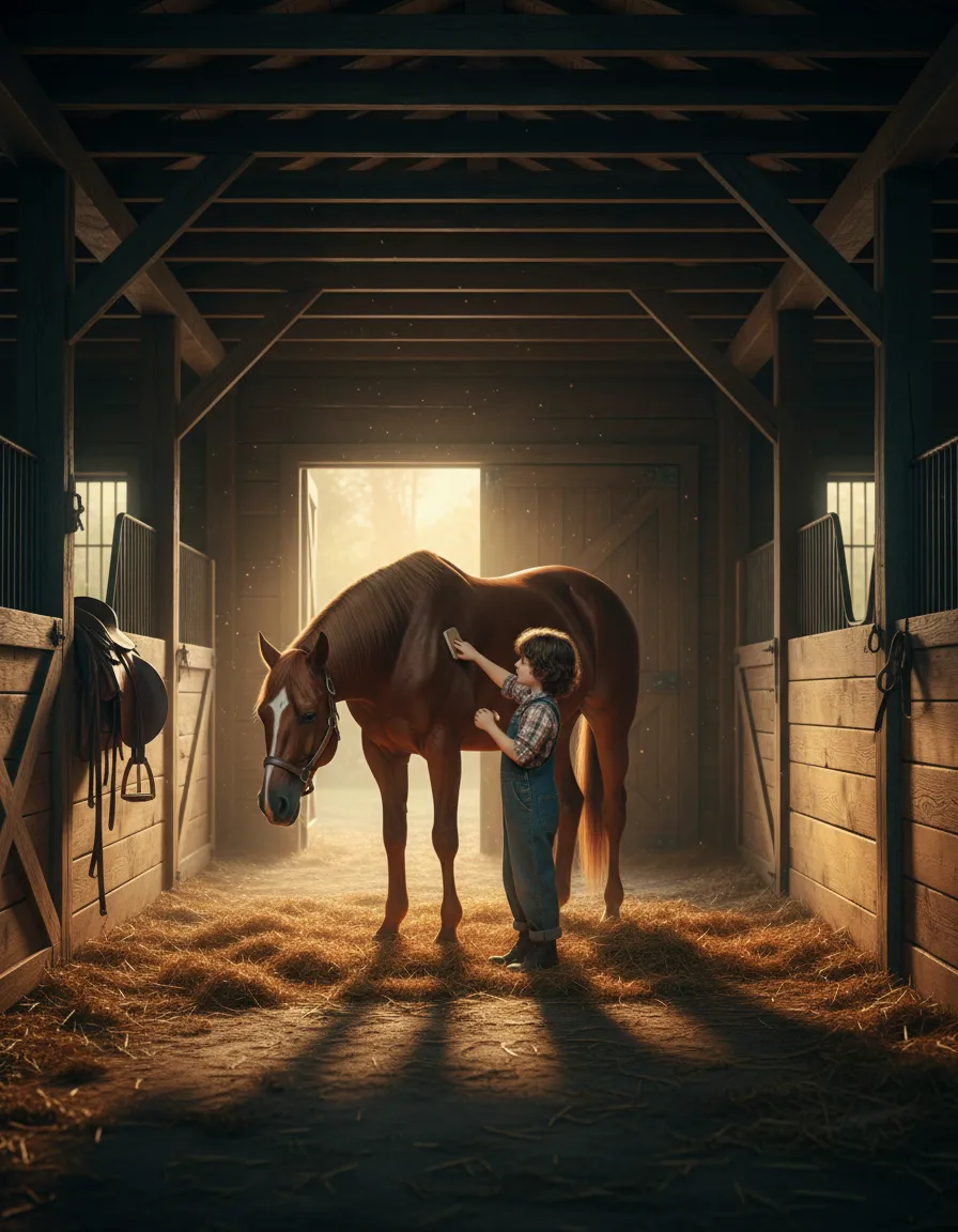 A serene view of our riding stable, reflecting our minimalist and natural environment