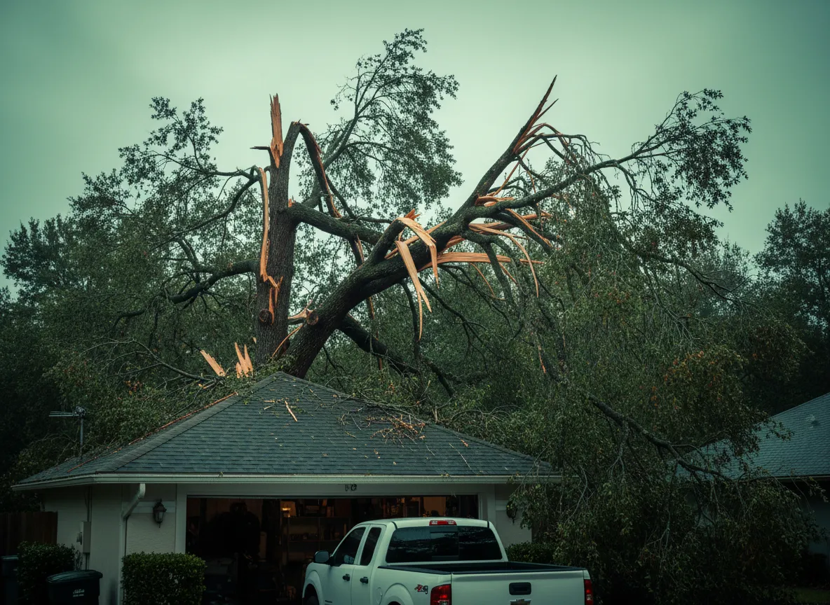 Before laurel oak removal in Clermont FL
