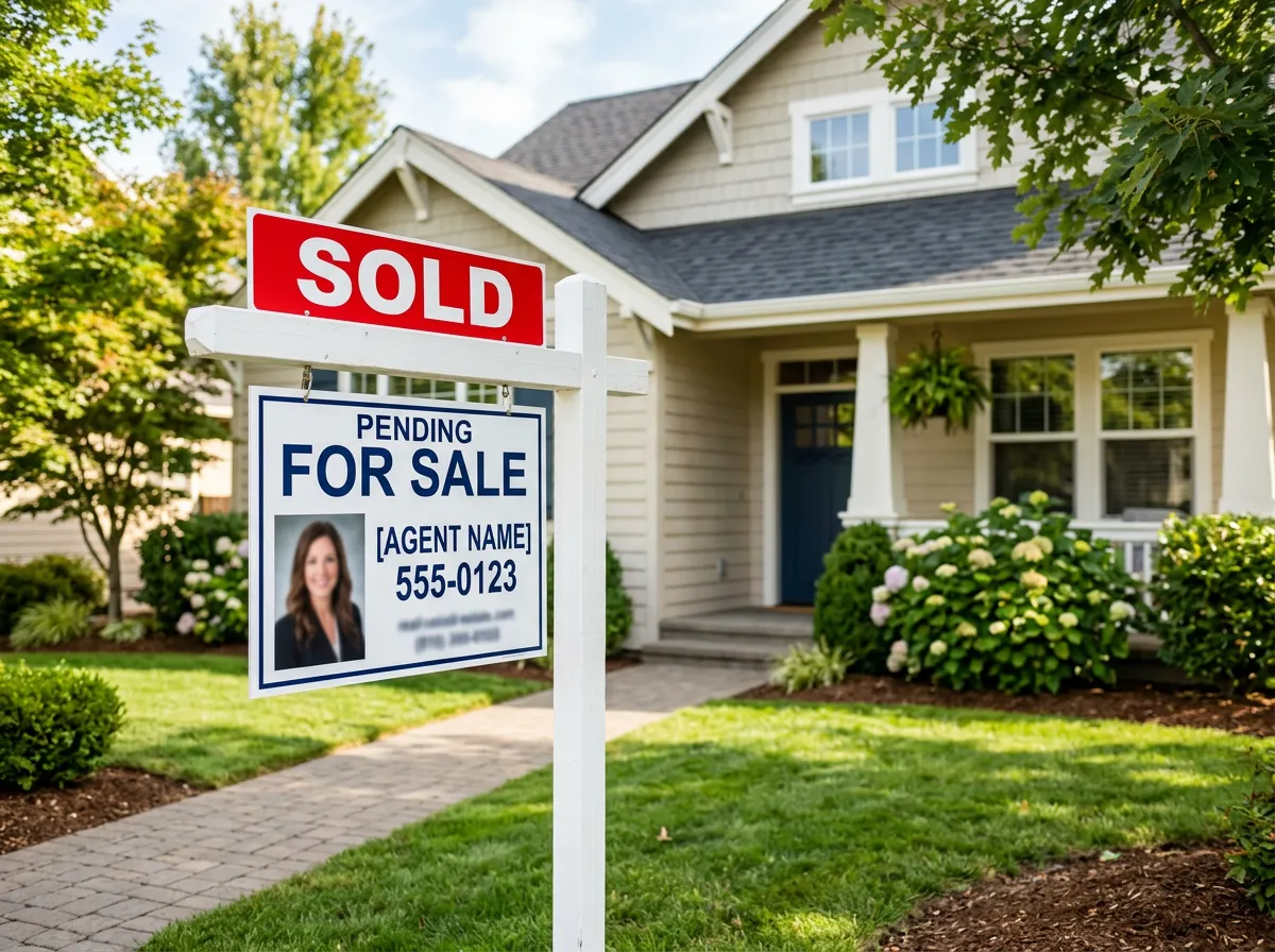 SOLD sign in front of a home